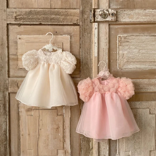 1st Birthday Party Baby Dress Summer Princess One Year Baby Girls Dress