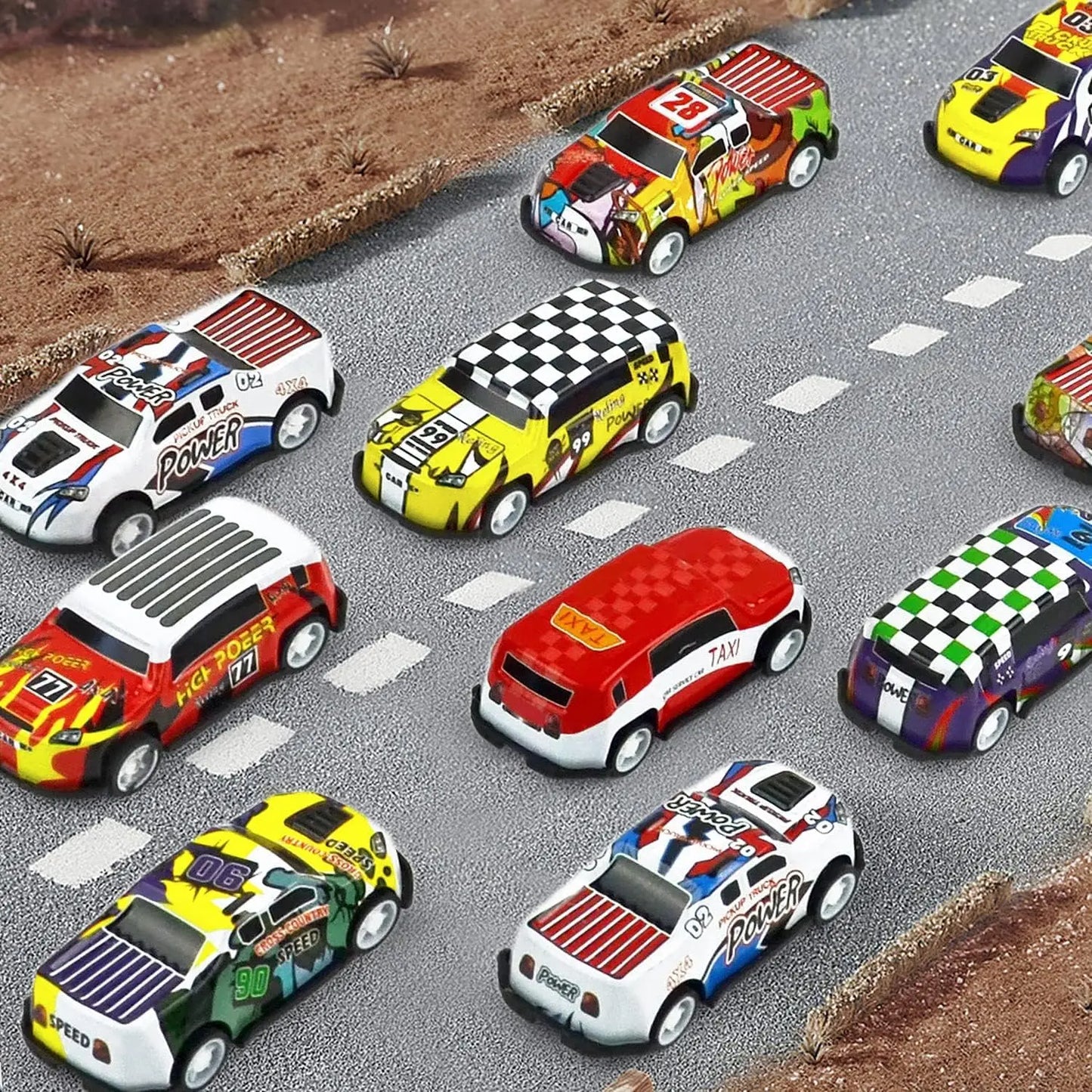 Mini Pull Back Cars for Kids - 30 Toy Cars Set