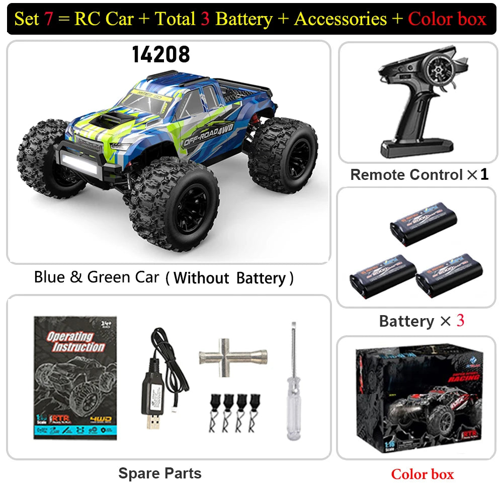 MJX Hyper Go 14207 14208 1/14 Brushless RC Car 2.4G 4WD Electric High Speed Off-Road Remote Control Drift Monster Truck for Kids