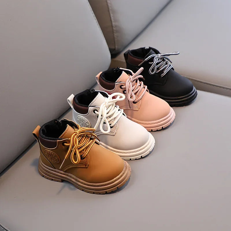 Liam Winter Kids Combat Boots - Non-slip Footwear