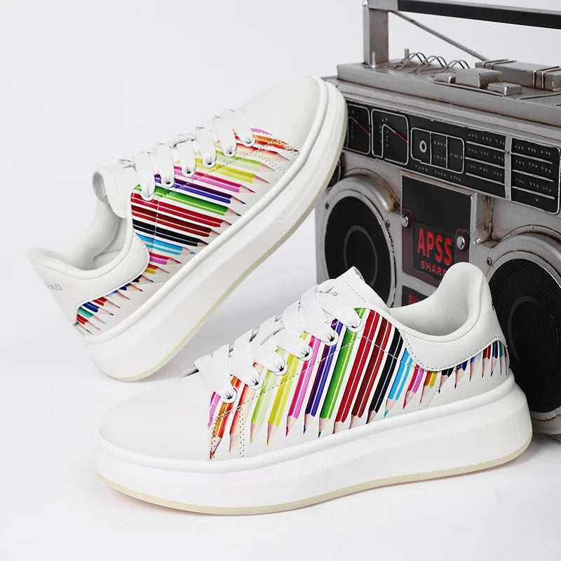 Darius Men Thick Soled Casual Sneakers for Daily Wear