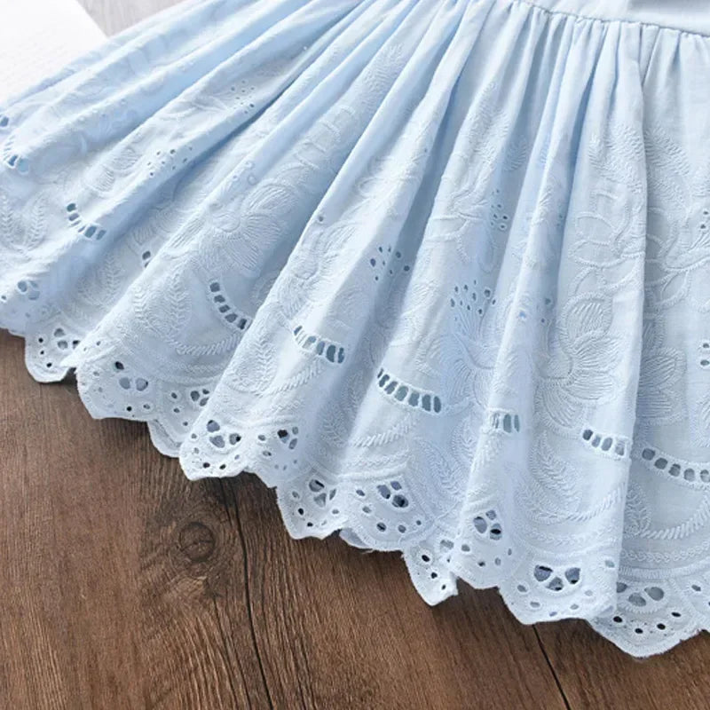Baby Girls' Elegant Dresses 2024 New Summer Kids Party Costumes Girl Floral Princess