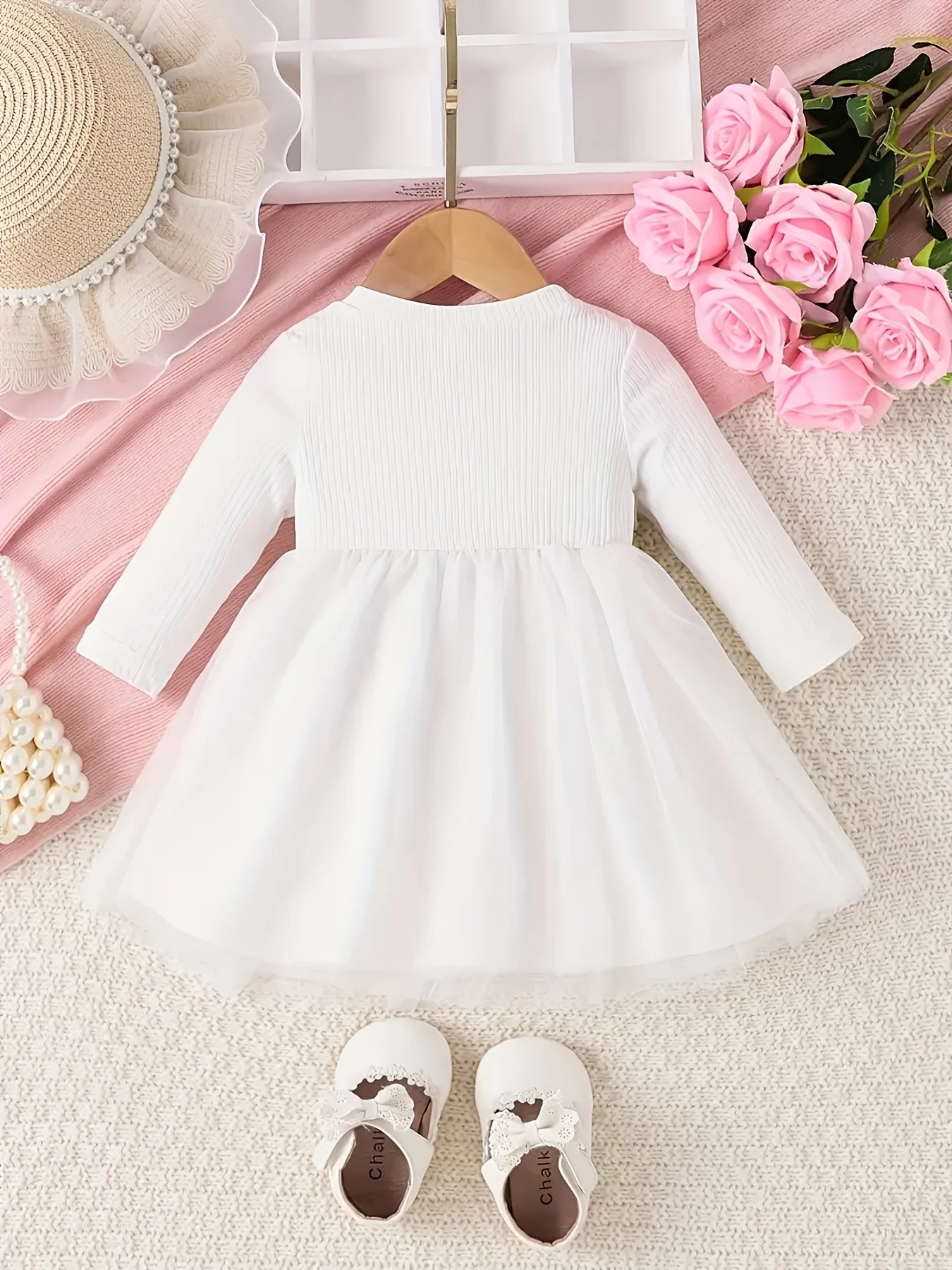 Nola Baby Girl Floral Mesh Dress for Outdoor Parties