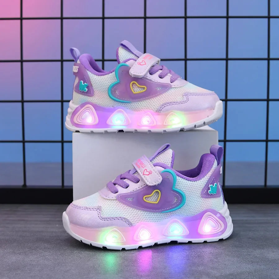 Sarah Heart LED Sneakers for Kids Ages 1-8