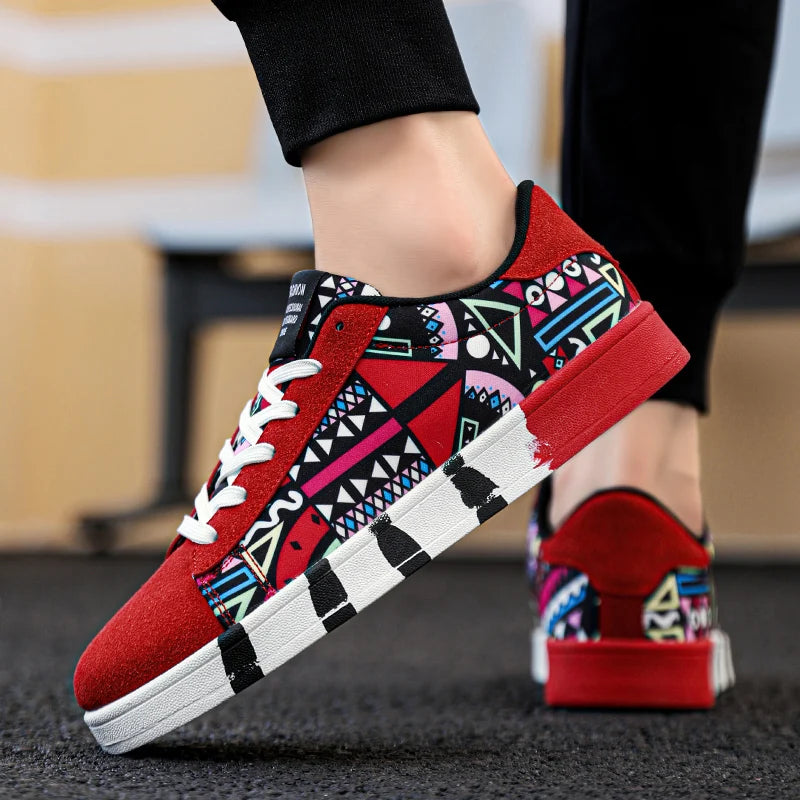 YRZL Skateboard Shoes Men Canvas Sneakers Casual Breathable Walking Shoes