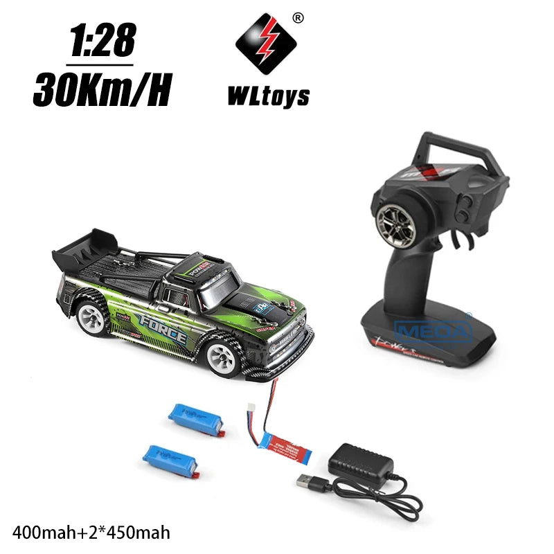 Wltoys 284010 30Km/H Mosquito RC Car 2.4GHz Off-Road RTR Rally Drift Car 4WD 1/28 V2/LCD/V8 Remote Control High Speed Racing