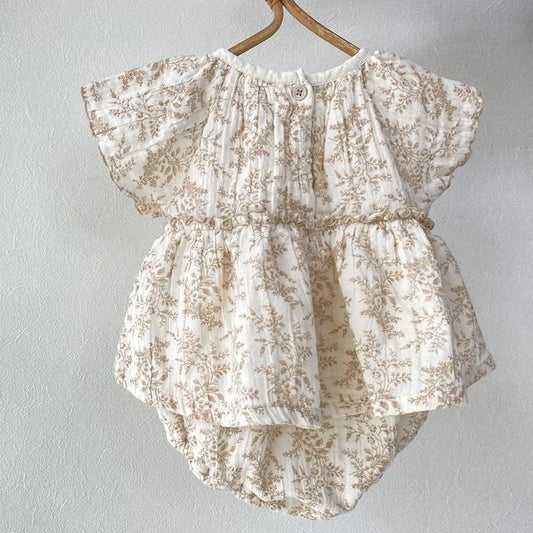 Printing Newborn Baby Girl Romper