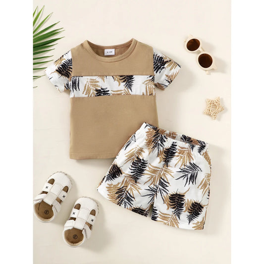 Boys Summer Clothes Set for Daily Casual Wear