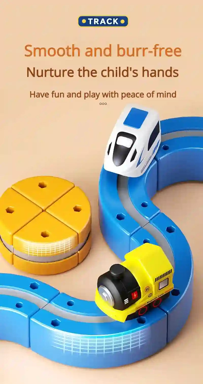 DIY Electric Magnetic Track Set With High-Speed Rail Vehicles (1-100+pieces)