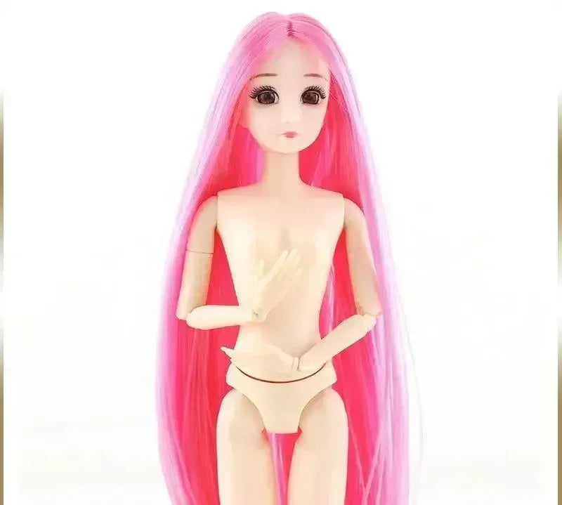 30cm Bjd Doll 12 Moveable Joints 1/6 Girl's Dress 3D Eyes Toy with Clothes Shoes Kids Toys for Girl Children Gift doll