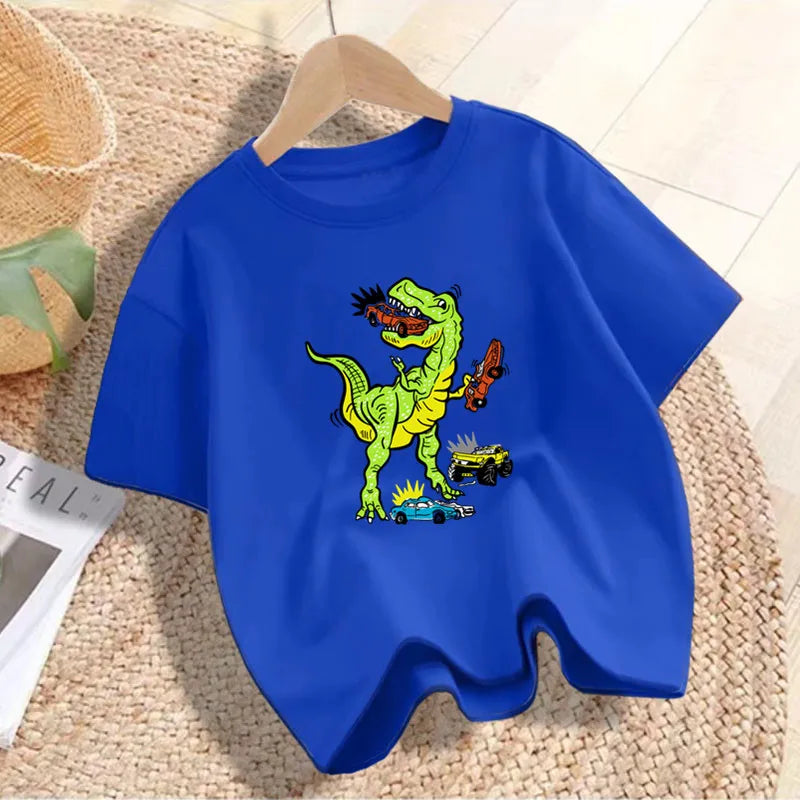 Jhon cute Dino Cartoon Print Children's Tshirt - GuGuTon baby store - Baby Fashion - Toddlers Outfits - Babies Outfits - Toddler Clothes - Kids Clothing - Newborn Clothes - Newborn Wear - Kids Wear - Trending Clothes - Trending Outfits - Fall Fashion - Winter Fashion - Girls Clothes - Boys Clothes - Babies Wear - Kids Accessories - KidsWear - Summer Clothes - Summer Fashion - Summer Trend - Falls Sweaters - Tops - Bottom - Jeans - Blouse - Dresses - Newborn Dresses - Toys