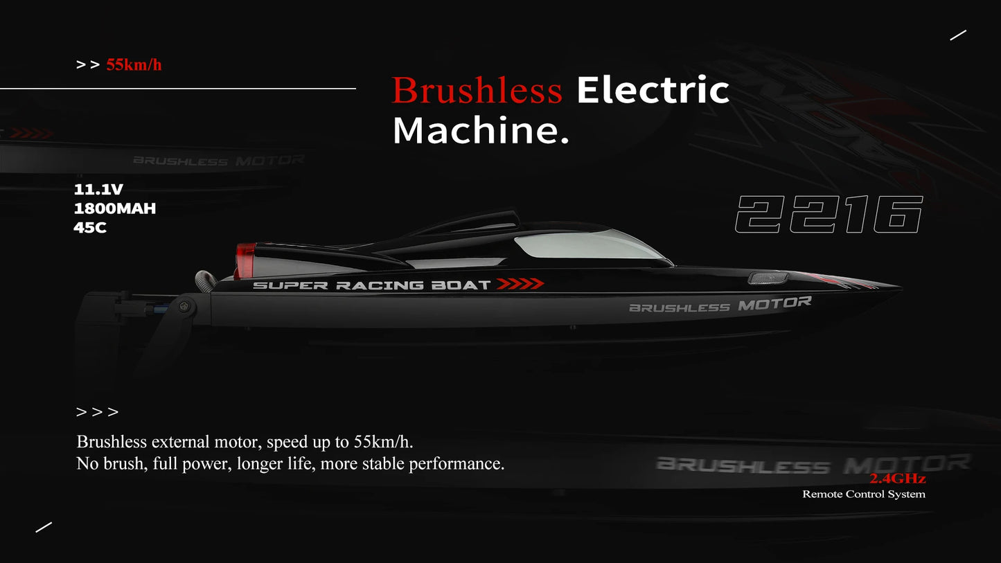 2.4Ghz 55KM/H Brushless High Speed Racing Ship Remote Control