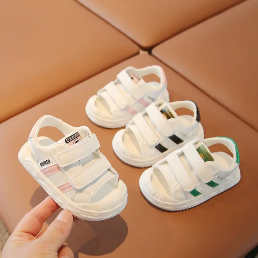 Summer Toddler Sandals Baby Girl Shoes White Color Soft Sole Breathable Boys