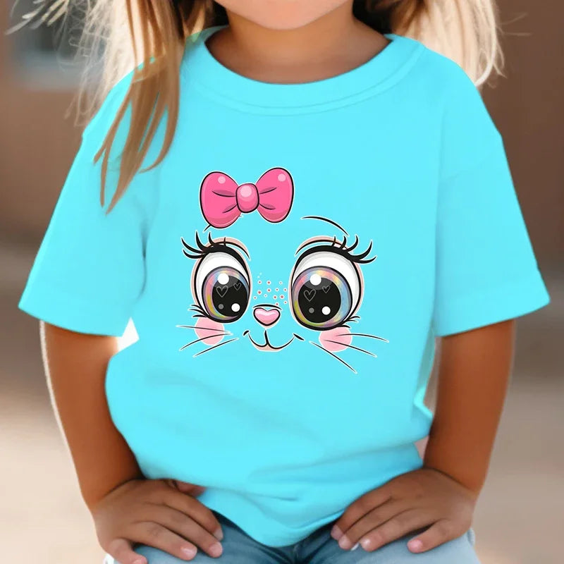 Triana Summer Cute Cartoon Cat Graphic Sleeve Wild Tees - GuGuTon baby store - Baby Fashion - Toddlers Outfits - Babies Outfits - Toddler Clothes - Kids Clothing - Newborn Clothes - Newborn Wear - Kids Wear - Trending Clothes - Trending Outfits - Fall Fashion - Winter Fashion - Girls Clothes - Boys Clothes - Babies Wear - Kids Accessories - KidsWear - Summer Clothes - Summer Fashion - Summer Trend - Falls Sweaters - Tops - Bottom - Jeans - Blouse - Dresses - Newborn Dresses - Toys