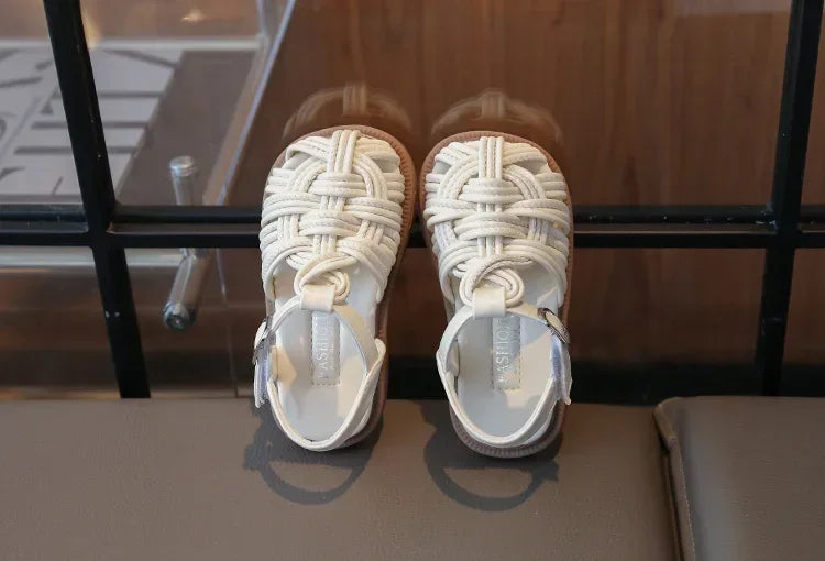 New Sandals Summer Children's Woven Casual Baby Shoes Girls