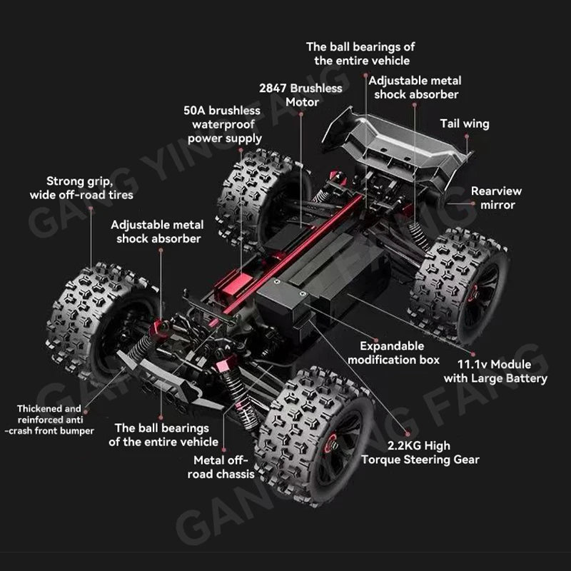 Professional 1:16 Racing Car 9522 for Boys High Speed 50KM/H 85KM/H Remote Control Car Toy