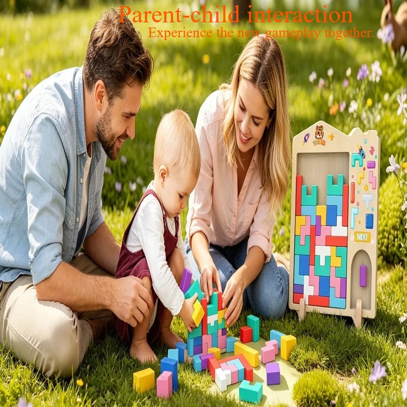 Tetris Building Blocks Children's Toys, 3d Jigsaw Puzzle Parent-child Games 3 To 6 Years Old