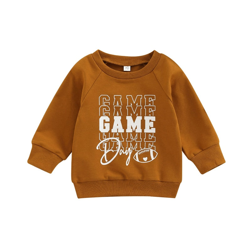 Kenia Girl Casual Pullovers Long Sleeve Game Day Football Hockey Print