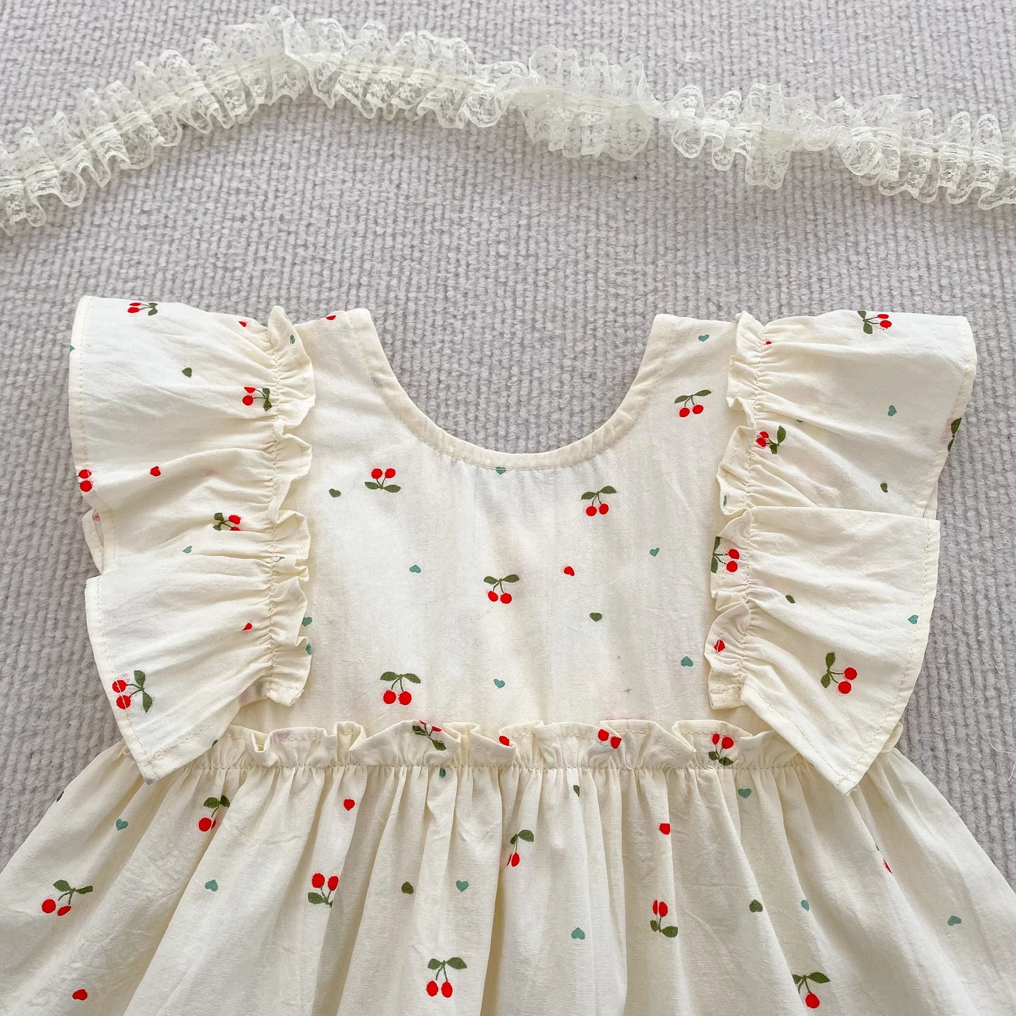 Sister Cherry Print Outfit