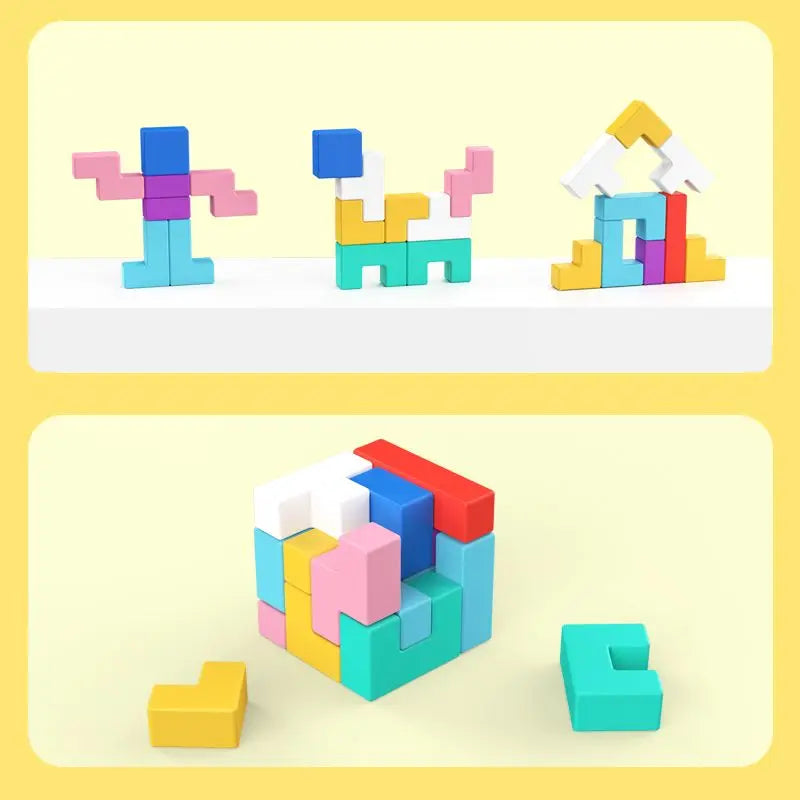 Tetris Building Blocks Children's Toys, 3d Jigsaw Puzzle Parent-child Games 3 To 6 Years Old