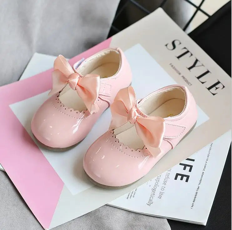 Newest Spring Autumn Baby Girls Fashion Patent Leather Flats Shoes