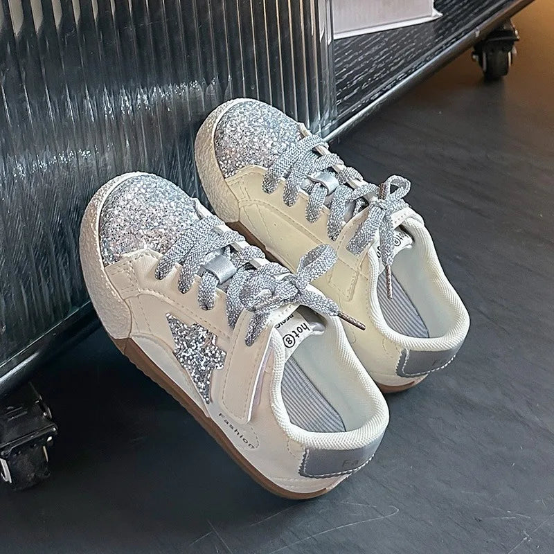 Girls' Shoes 2026 Spring New Casual Versatile Little Girls Star Sneakers Spring and Autumn Children's Sports Kids Shoes