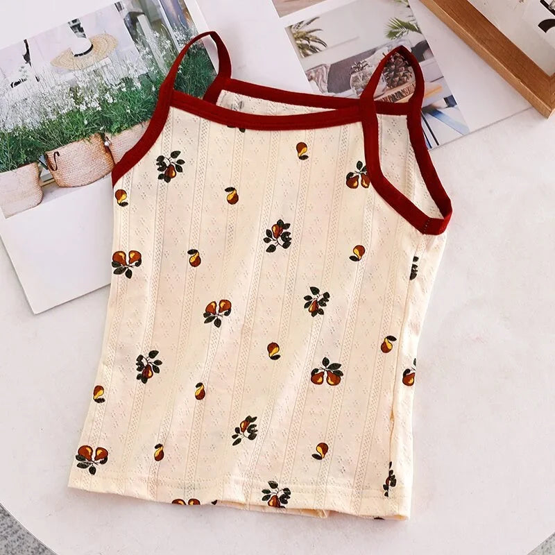 Diana Light Suspenders Summer Sleeveless Top