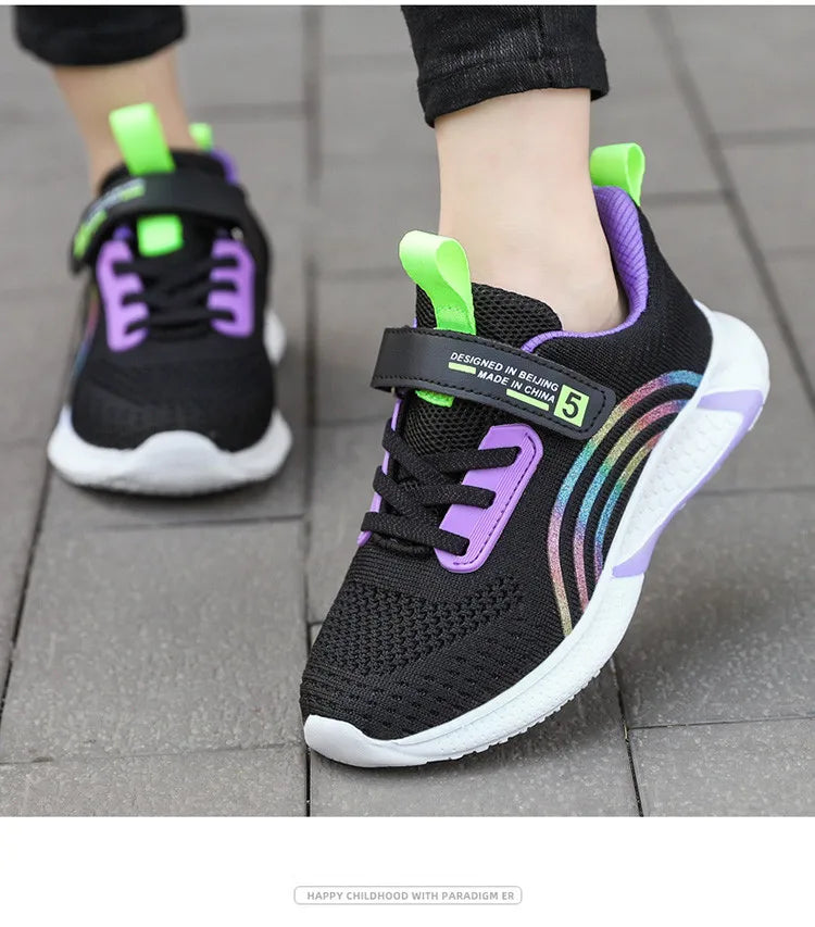 New Design Red Trainers Shoes for Kids Girls Comfortable Platform Girl Sports Shoes Large Size 38 Children's Running Sneakers