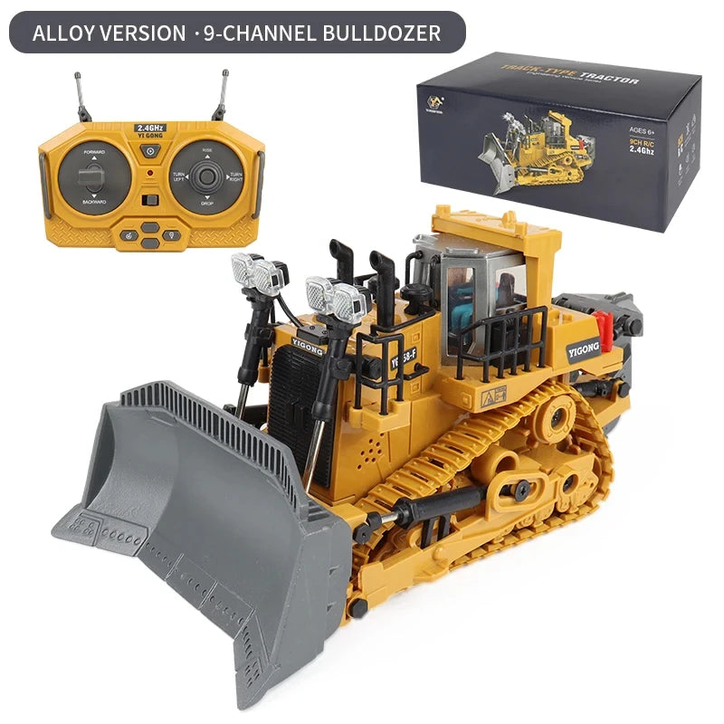 1:24 2.4G 11 Channels RC Construction Vehicle Set - Excavator/Dump Truck/Bulldozer