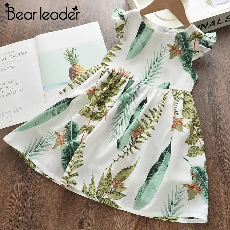 Bear Leader Floral Girls Dress Floral Kids Dresses Girls Princess Dress