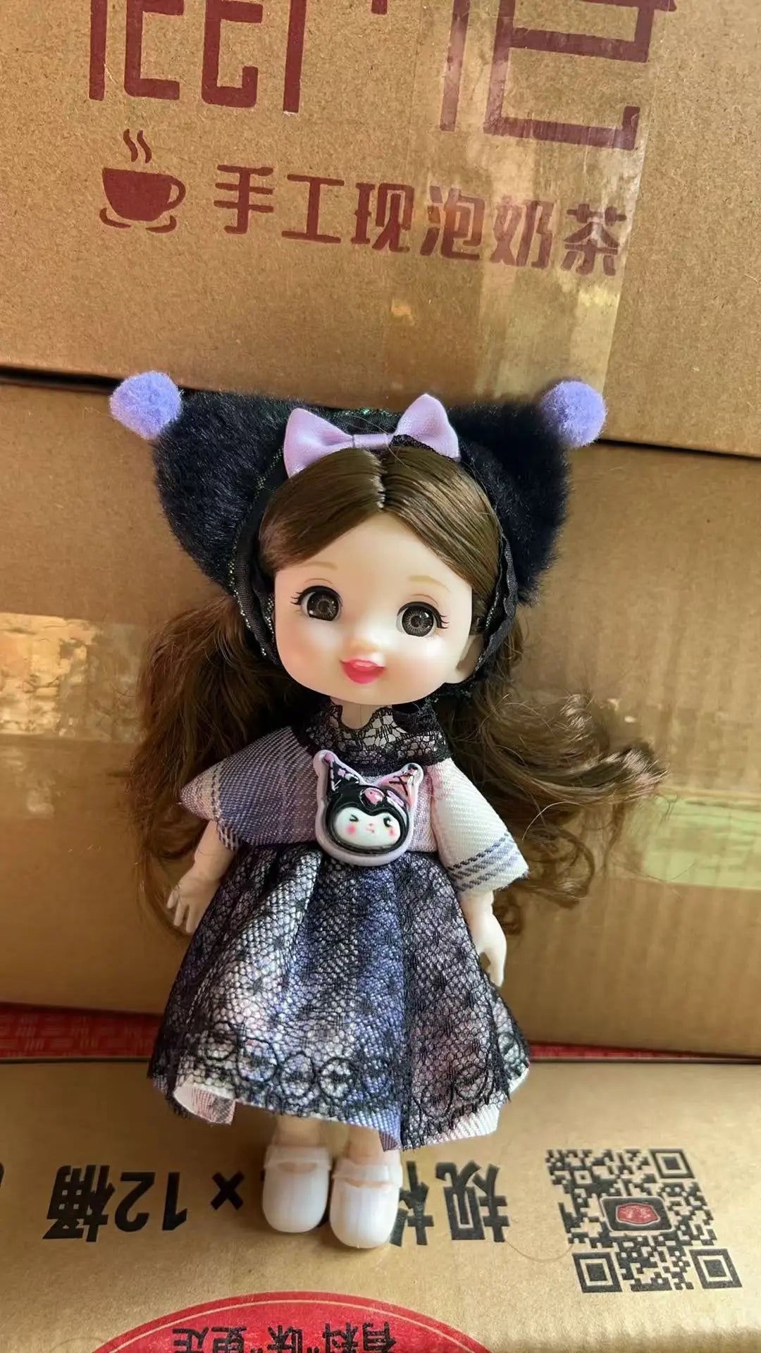 17CM Movable Joint Doll Girl Dress Up Dollhouse Makeup DIY Toys Cute Safety Baby 3D Doll Babies Toddler Princess Beautiful Gift