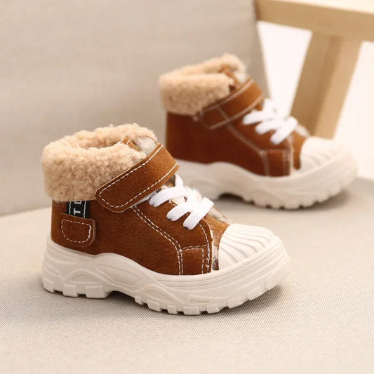 Lucas Warm Boots Winter New Boys Plus Thicken Velvet Cotton Shoes Waterproof
