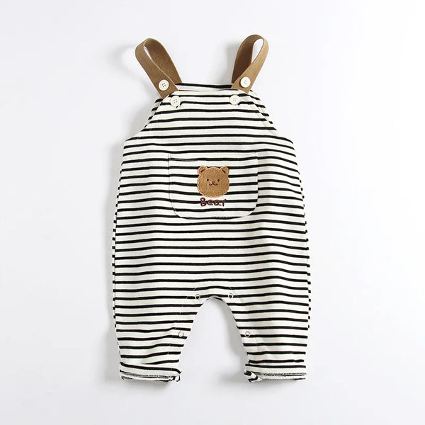 Striped Teddy Bear Overalls