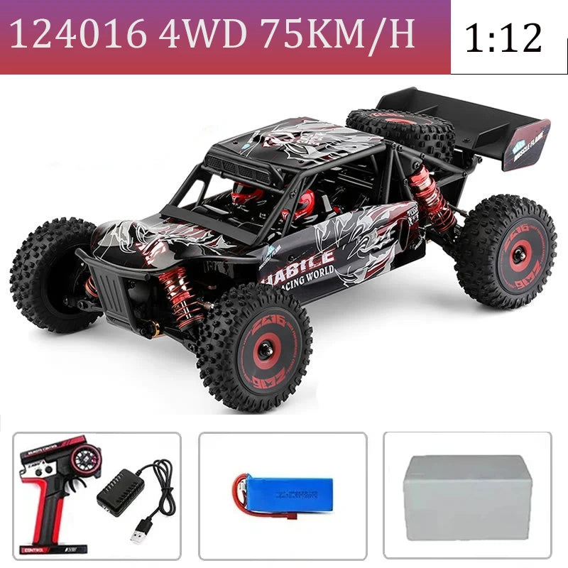 WLtoys144010 4WD Model with A Top Speed of 75 Km/h 1:14 Scale, High-speed Remote-controlled Off-road Drifting Racing Car for Boy