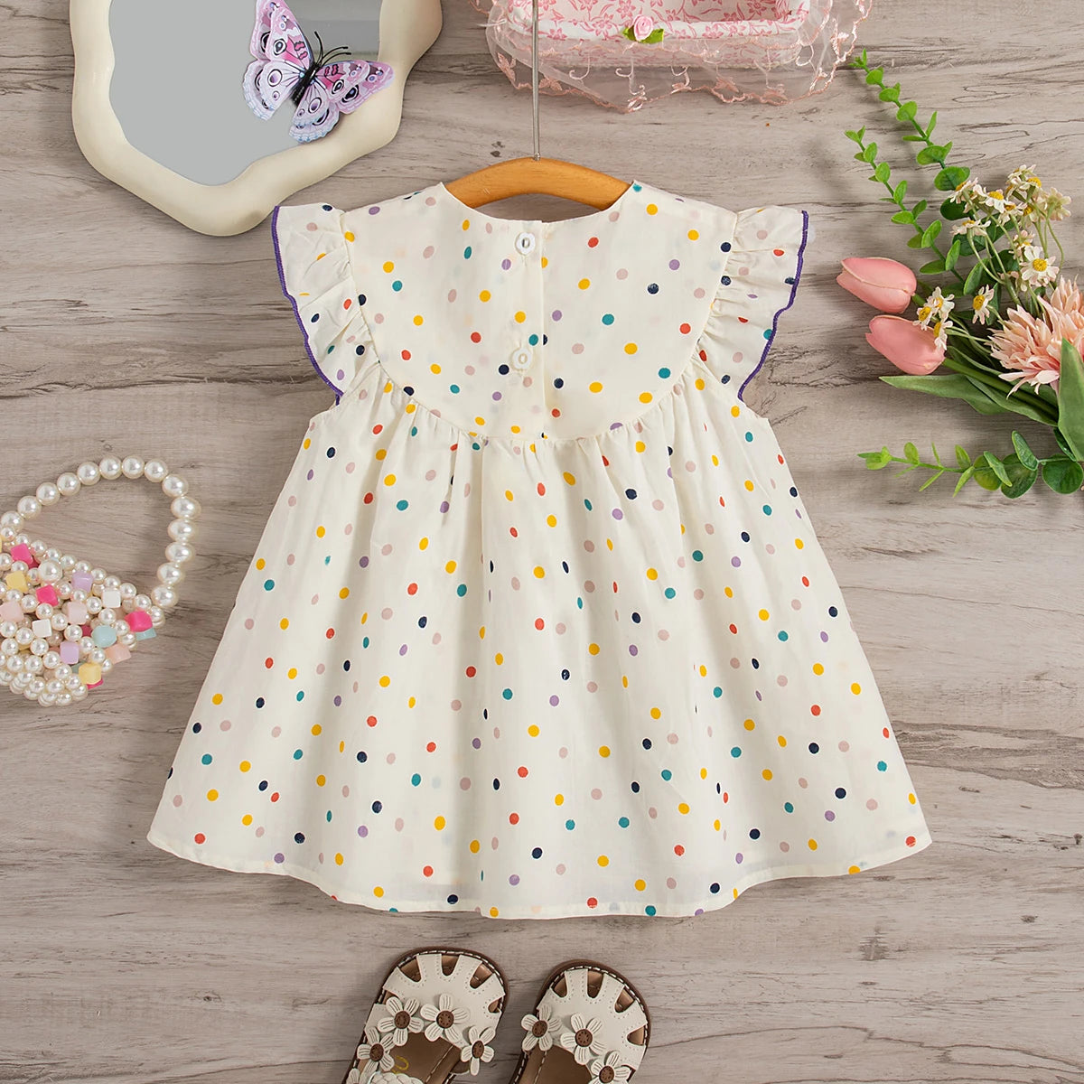 Demi Baby Girl Summer Dress with Polka Dots
