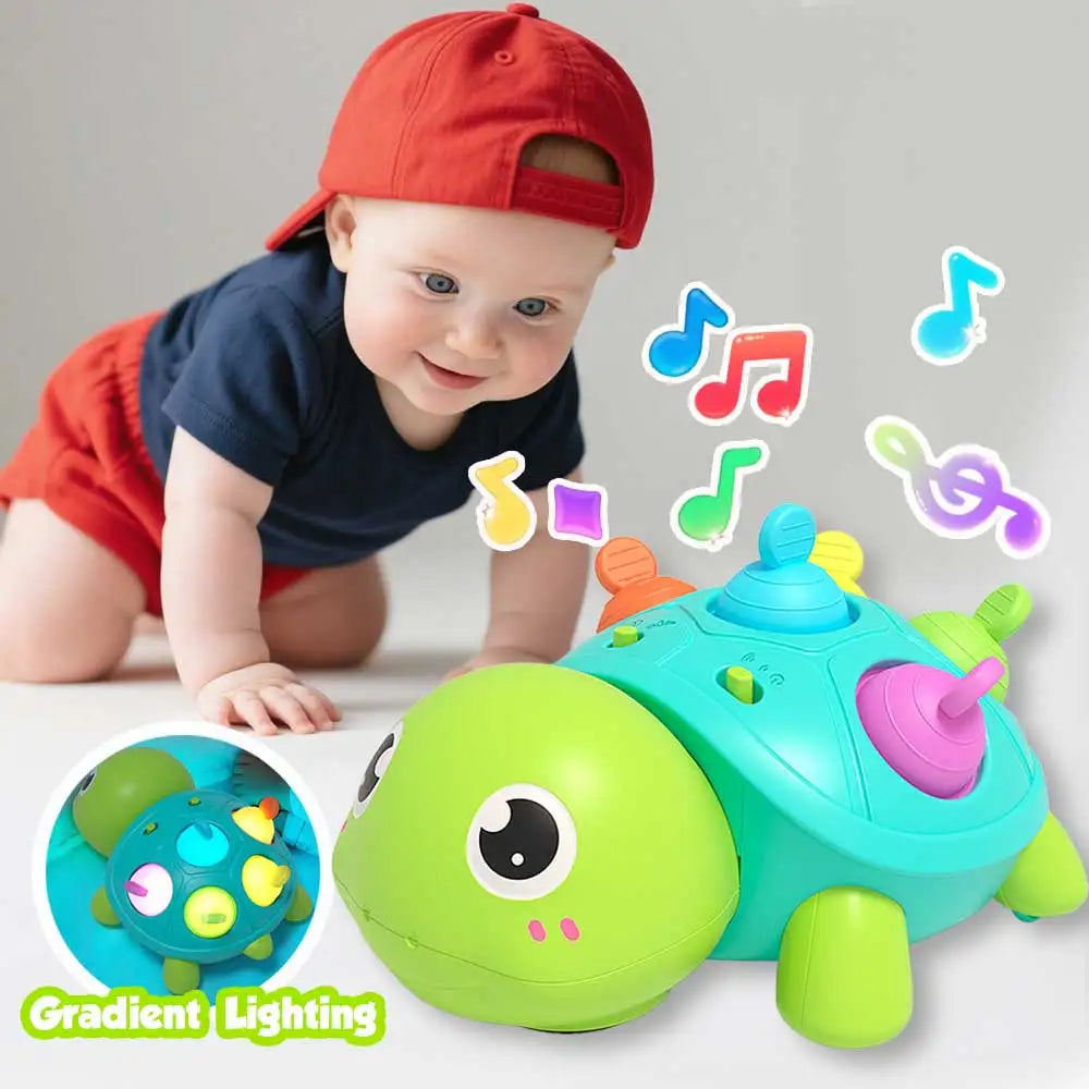 Baby Musical Turtle Toy for Tummy Time & Crawling Fun