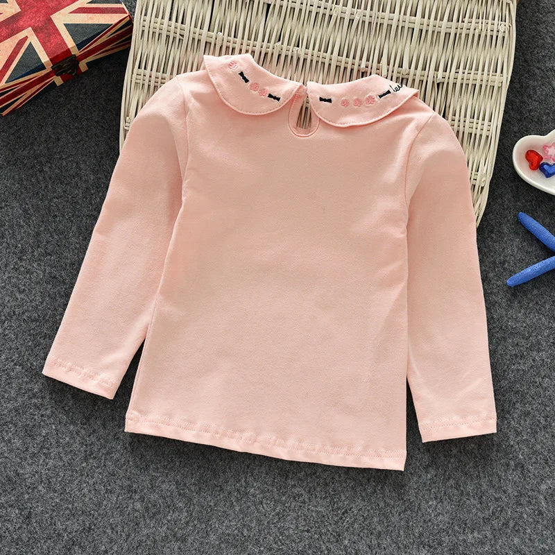 Olga Vintage Petal Collar Floral Embroidery Top