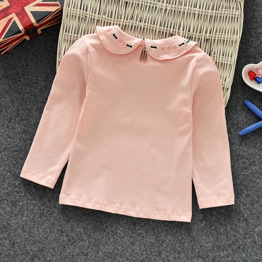 Olga Vintage Petal Collar Floral Embroidery Top