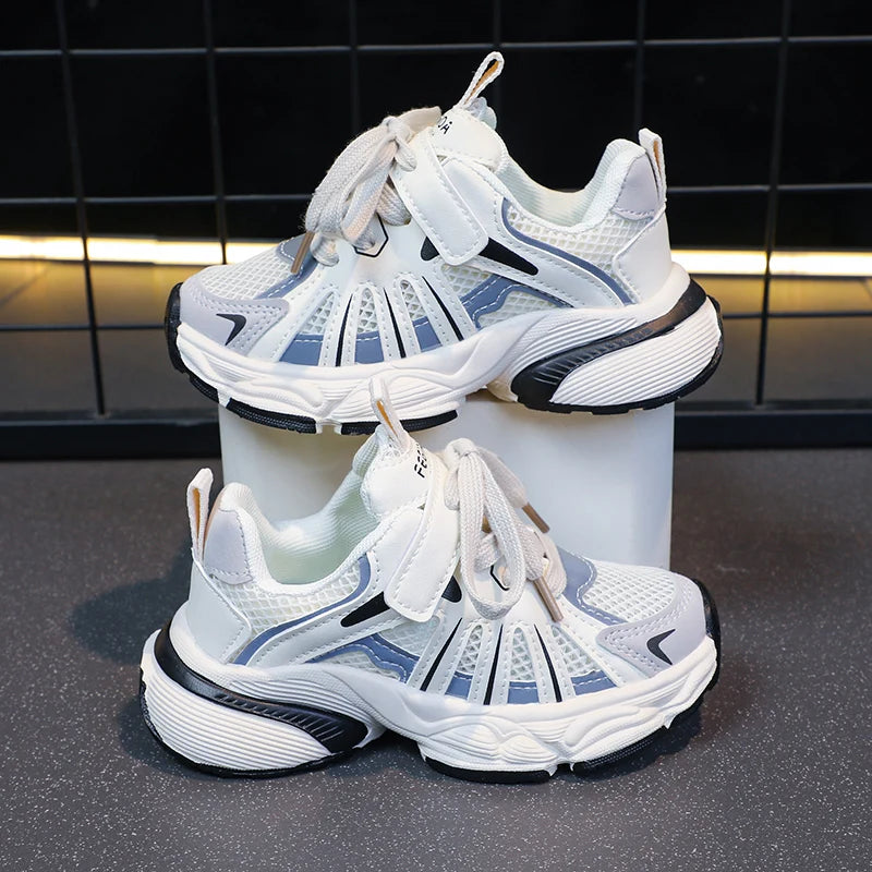 Girl's Color Block Mesh Breathable Chunky Shoes Comfy  Sneakers