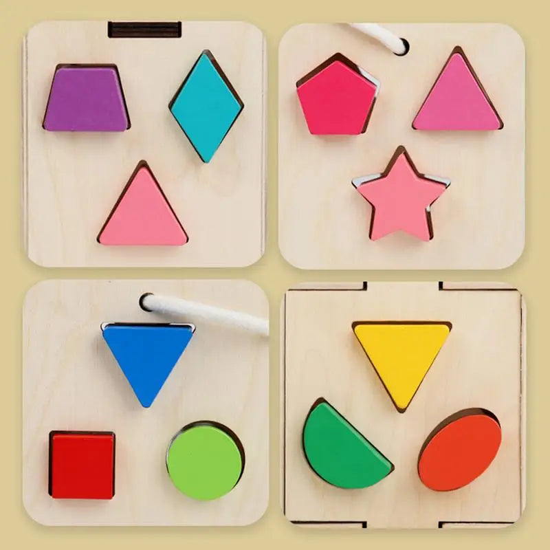 Montessori Shape Sorter Wooden Sorting Develop Fine Motor Skills Toy