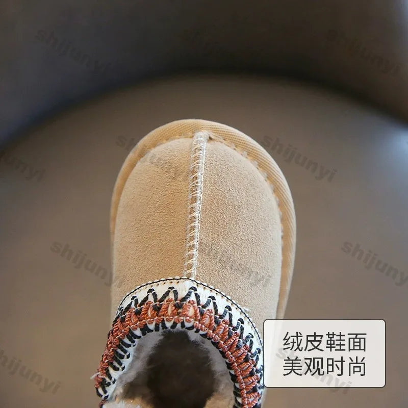 Baby Warm Casual Flat Low Top Snow Boots 2025 Winter Fashion  Cotton Shoes