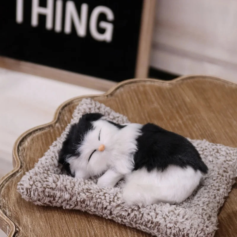 Interactive Meowing Kitten Plush with Press-to-Meow Sound, Realistic Cat