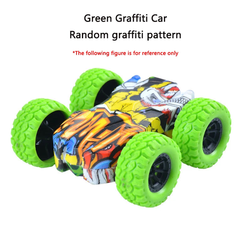 Mini Inertia Car Toys For Children Collision Automatic Turnover Double-Sided Running Car Toy