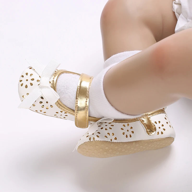 White Shoes for Baby Girl 0-18M Girl Soft Sole Princess Shoes Formal Wedding Birthday Party Toddler