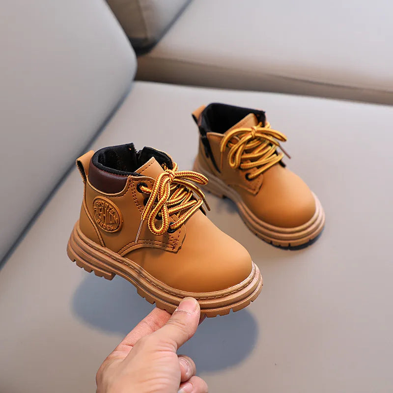 Liam Winter Kids Combat Boots - Non-slip Footwear