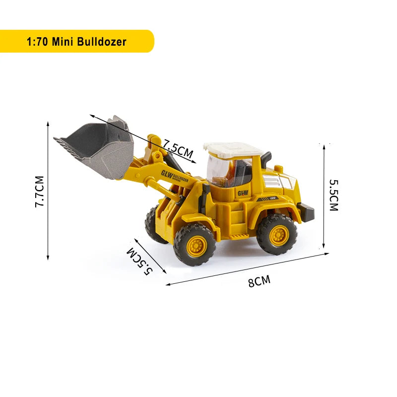 Engineering Vehicle Toys for Boys Alloy+Plastic Tractor Excavator Bulldozer Crane Truck Model Diecast Children Collection Gifts