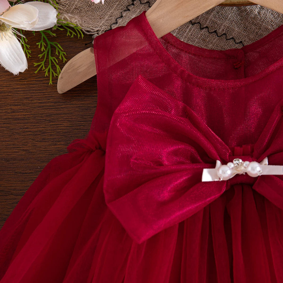 Baby Girl Dress Summer New Sweet Bow Children'S Clothing Suitable For Birthday Parties