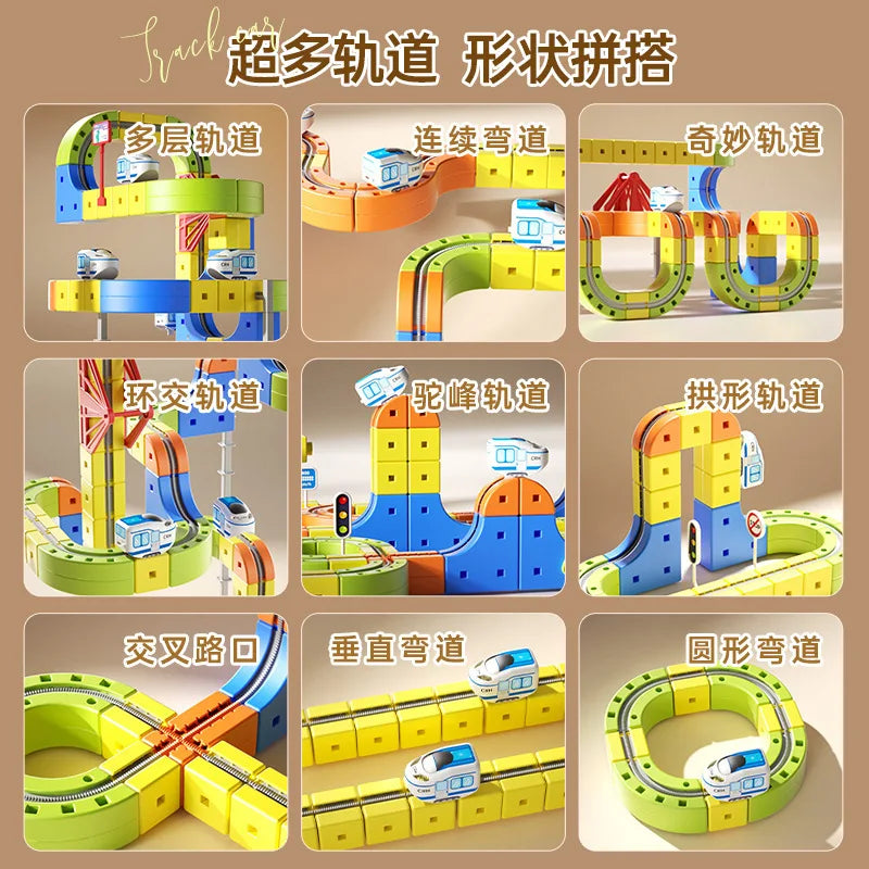 Amazing Track Cube Electric Magnetic Building Block Train Set