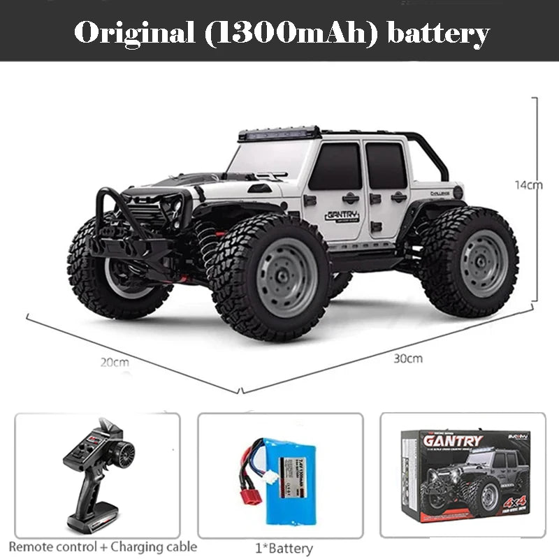16103 Fast Rc Cars 50km/h 1/16 Off Road 4WD with LED Headlights,2.4G Waterproof Remote Control Monster Truck for Adults and Kids