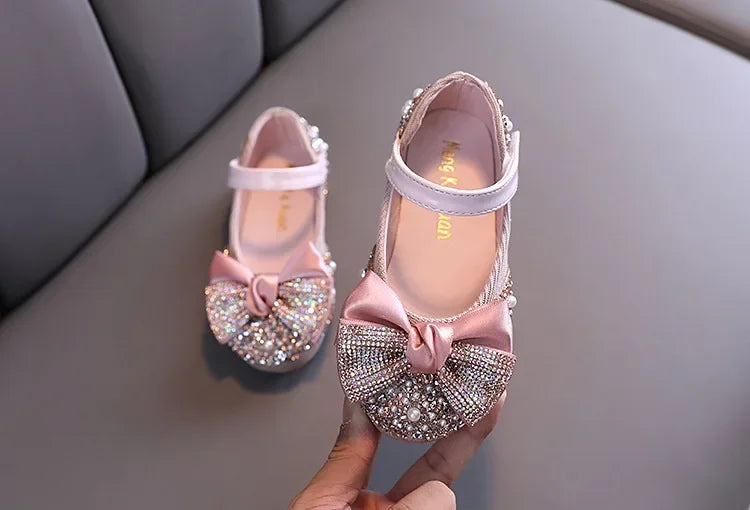 Sandals Toddler Girl Childrens Shoes Pearl Rhinestones Shining Kids Shoes